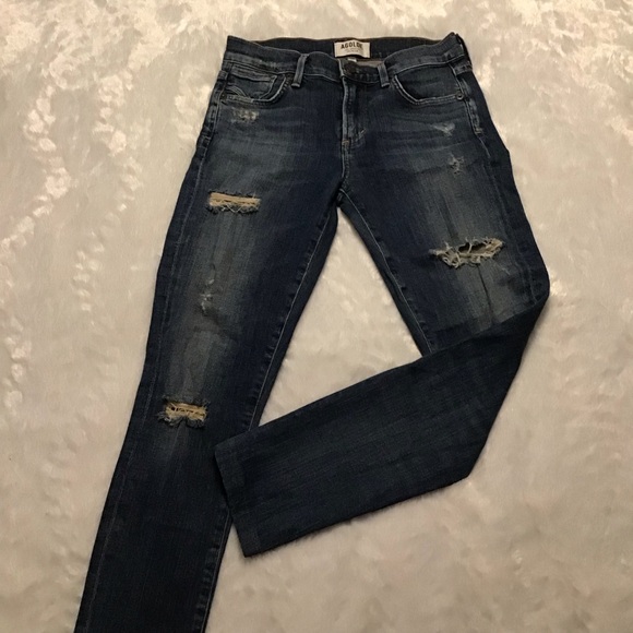 Agolde Sophie High Rise Skinny Distressed Jeans.  Size 24 - Picture 4 of 12